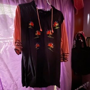 Carolina k dress size m cotton and embroidered